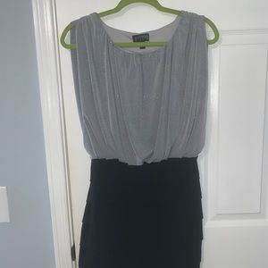 Mini silver and black dress